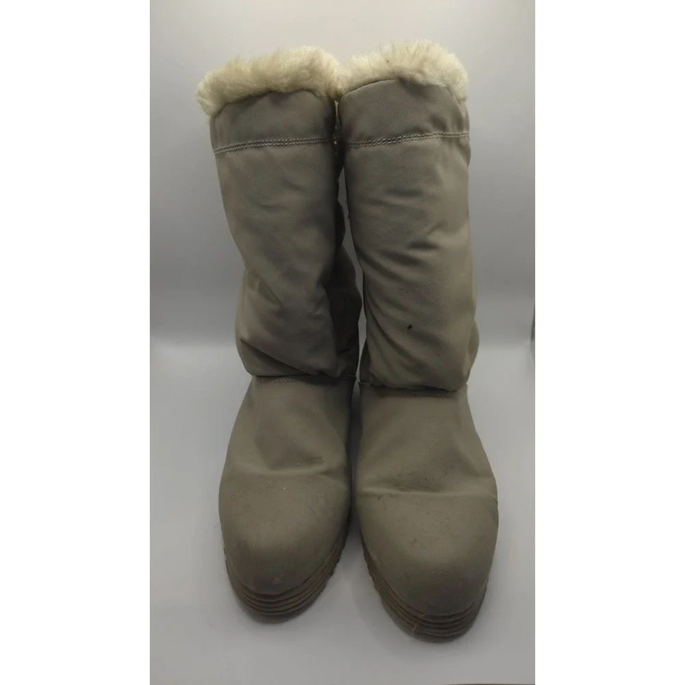 Weather Spirits Joetta Womens Winter Boots Size 8 Taupe Faux Fur Lined Snow